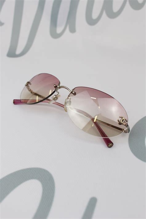 chanel sunglasses pink on face|Chanel pink sunglasses vintage.